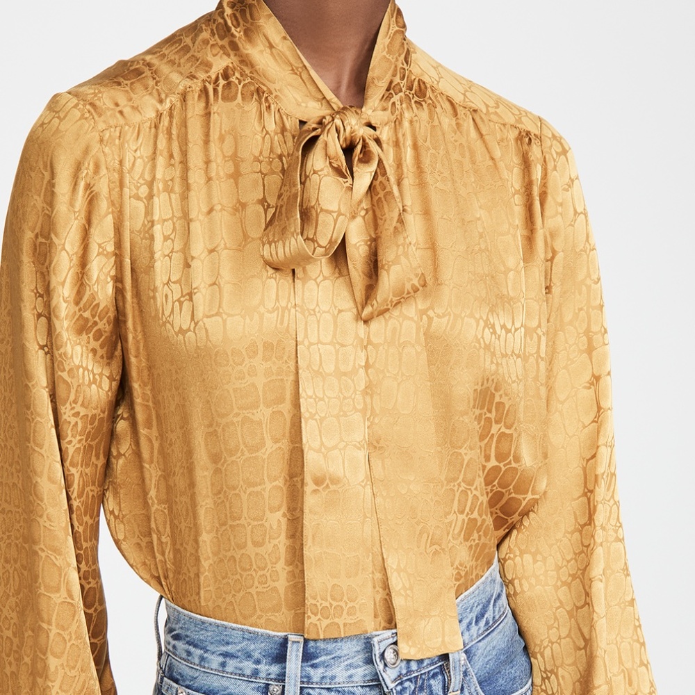 Annie Bing Delilah Snake Tie Blouse